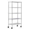 Mobile Industrial Chrome Wire Shelving