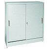 Desk Height Sliding Door Cabinet, 18' Deep- Available in Putty Only