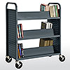 6 Sloped- Double Sided Shelf Booktruck